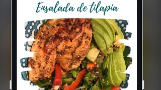 ENSALADA 🥗 DE TILAPIA #ensalada #cocinando #fitness #vlogs #familia#recetas#ensaladas #tilapia