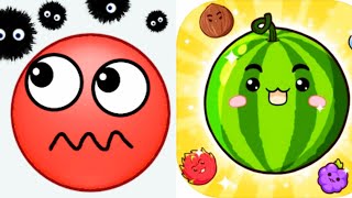 Satisfying Mobile ASMR Games... Hide Balls vs Melon Drop: Fruit Merge, All Levels