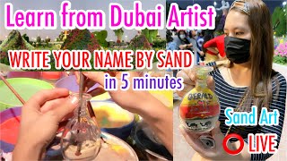 Sand Painting, How to make sand art in bottle by artist, how to write in bottle with sand, #sandart