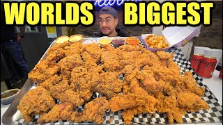 "TRULY INSANE" 40 PIECE FRIED CHICKEN CHALLENGE (World's Biggest) | Joel Hansen Raw & Uncut