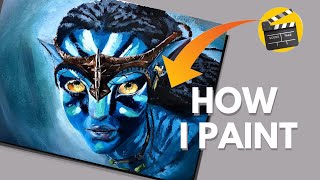 I painted AVATAR using acrylic #avatar #painting