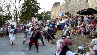 Mittelalterliches Ritterspektakel Burg Hohenfreyberg 2015 - Ein Teil vom Angriff auf die Burg