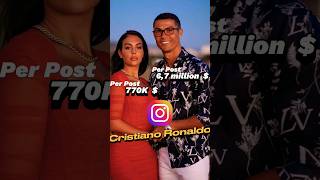 Famous footballers and their wives : instagram earnings 💲💲🙄#shorts  #viral   #football