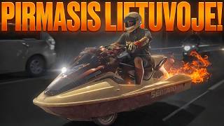 ROLANDAS: Pirmas Lietuvoje!? Vilniaus gatvėmis su vandens motociklu? (JETSKI MOTORCYCLE)