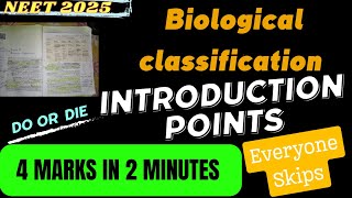 NEET QUICK REVISION SERIES Biological classification Introduction in just 2 minutes