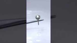 1.50 ct Round center diamond halo ring