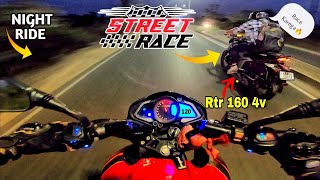 Pulsar NS200 v/s Apache RTR 1604v Night Ride Gone Wrong ❌🤬 ||Street Race||