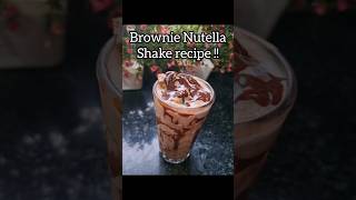 Nutella brownie milk shake recipe #short #youtubeshorts