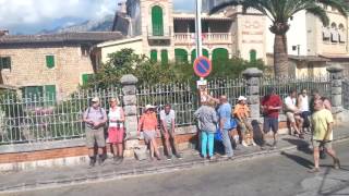 Arriving in Soller on Vintage Tram