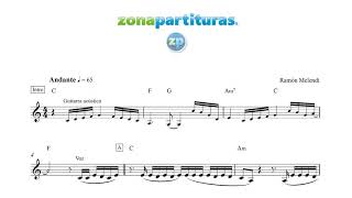 Partitura "Sin remitente" Melendi