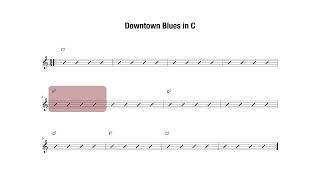 Downtown Blues in C (Backing Track)