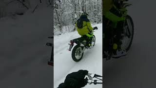 Первый зимний выезд. Полное видео на канале. #Regulmoto #Motoland  #Эндурозимой #Зимавсердце