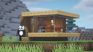 Minecraft modern 5x5 wood house : Starter house