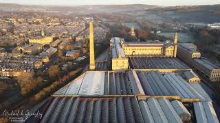 Drone Flight Around Saltaire Mill Village