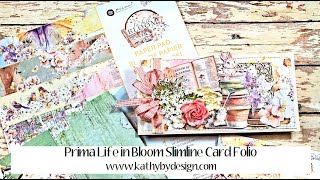 Prima In Full Bloom Slimline Card Folio for Really Reasonable Ribbon Project Share