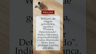 Significado do nome Willian - Origem do Nome #shorts #origem #origemdonome