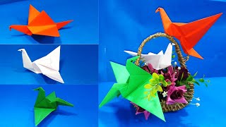 The Paper Bird: How To Make Origami Flapping Bird  | craft with paper