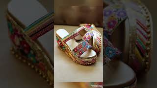 Beautiful stylish high heel design ideas for women's #party wear sandals #trending footwear #shorts