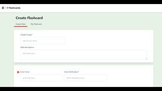 Flash Card Generator || React || NodeJs || Javascript || Web App