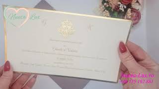 Invitatie nunta cod 19345 💌 Invitatii Nunta Deosebite 💝 Modele Invitatii de Nunta-Lux.ro