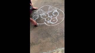 Easy parrot 🦜love birds rangoli