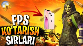 🤩 PUBG MOBILE FPSINI KO'TARISH / 😍 IOS QURILMALARIDA XATOLIKLARNI TO'G'IRLASH SIRI / ✅ PUBGM SIRLARI