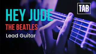 ( Lead Guitar ) Hey Jude - The Beatles  - Super Easy Fingerstyle Guitar Tutorial TAB