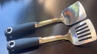 MUJINON 14 3 in Spatula Set, 18 0 Stianless Steel Heavy Duty Turner & Slotted Spatula Review