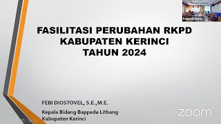 Rapat Fasilitasi Perubahan RKPD Kab. Kerinci Tahun 2024