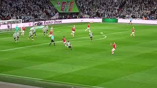 2022/23 Carabao Cup Final: Manchester United 2-0 Newcastle United - MU chance from corner kick 1