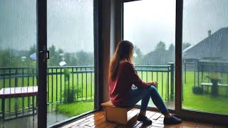 Intense Rain on Window with Thunder | Relaxing Heavy Rain Sounds for Deep Sleep