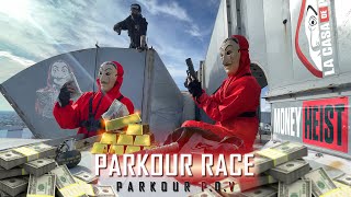 PARKOUR POV: MONEY HEIST VS SWAT || RACE PARKOUR EP1.0 (Epic Parkour Pov Chase)