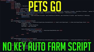 PETS GO - AUTO FARM SCRIPT NO GUI - NO KEY SYSTEM - GREAT FOR ROLLING RARE PETS AND FARMING HUGE PET