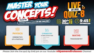 ⚡️Live Quiz Challenge 8 -JEE 2026🚀Join Now and Test Your knowledge with VMC #jee #advance