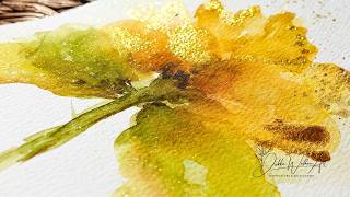 Easy watercolor glazing and layers for loose florals - beginners this sweet flower is for you!