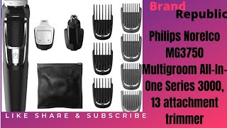 Philips Norelco MG3750 Multigroom All-In-One Series 3000, 13 attachment trimmer #shorts