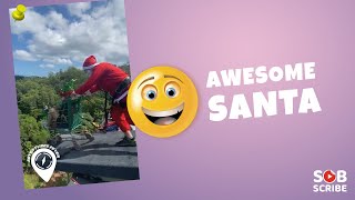 😍 Awesome Santa | Bungy Jump | Outdoor Recreation | Jump | Jumping 🔥 ADVENTURES FEVER #shorts