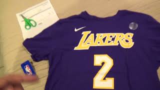 Unboxing Los Angeles Lakers Lonzo Ball player shirt