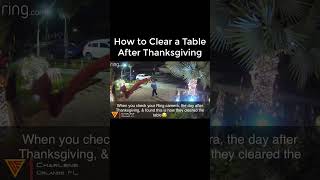 How to Clear a Table After Thanksgiving Caught on Ring Camera | Doorbell Camera Video