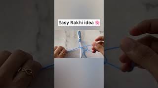 Easy diy rakhi idea with woollen threads.