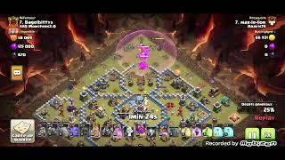 clash of clans ligue des guerre une très belle attaque  jour 6