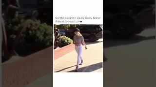 When Paparazzi Asked Hailey Bieber Is She Famous Too 💀 #haileybieber #shorts #funny #kendalljenner