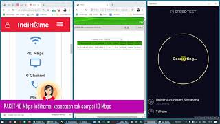 Layanan Indihome Tidak Sesuai, Paket 40 Mbps kecepatan dibawah 10 Mbps
