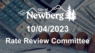 Rate Review Committee Meeting - October 4, 2023