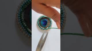 Peacock rakhi making idea/How to make rakhi at home/Purva's Art #shorts