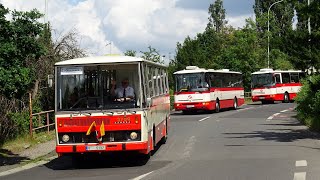 Autobusový průvod Prahou - Rozlučka s autobusy Karosa v Praze 26.6.2021