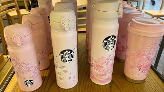 #starbucksakura#starbuckcherryblossom#starbucks STARBUCKS SAKURA CHERRY BLOSSOM 2023 FULL COLLECTION