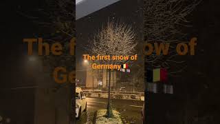 The first snow of Germany🇩🇪 اولین برف امسال جرمنی است بسیار زیبا میبارد