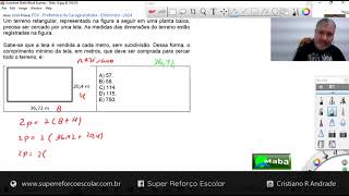 MABA CONCURSOS  -  FGV  -  2024  -  PERÍMETRO DO RETÂNGULO  -  Com prof. Cristiano Andrade