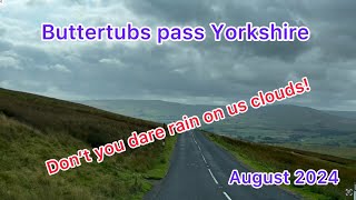 Up and over Buttertubs Pass heading From Thwaite to Hawes but those clouds are threatening rain!